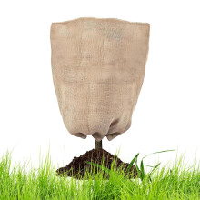 Plant Frost Protection Cover 80x100cm Burlap Plant Blanket with Adjustable Drawstring for Outdoor Garden