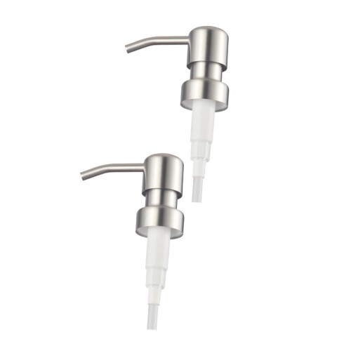 2 Pack Stainless Steel Soap Dispenser Nozzle Replacement Pump, Leak Durable Design