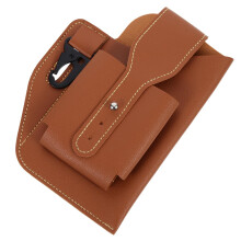 Running Waist Bag WaterResistant PU Leather Phone Holder Belt for Men with Key Holder and Adjustable Fit