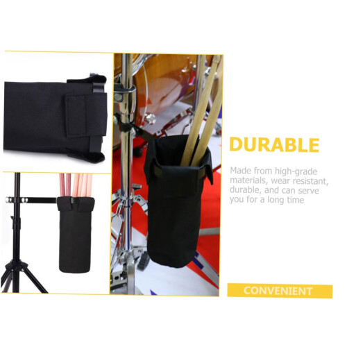 Drumstick Holder Bag Durable Oxford Cloth Compact Stick Organizer for Drum Kit Practice Performance 2