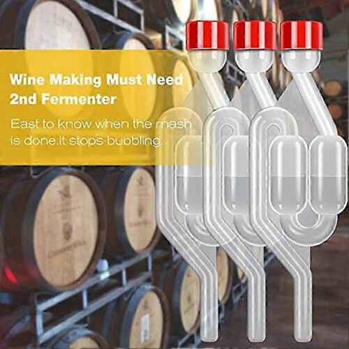Fermentation Airlock Kit - 12 Plastic Airlocks and 6 Rings for Winemaking and Brewing 1