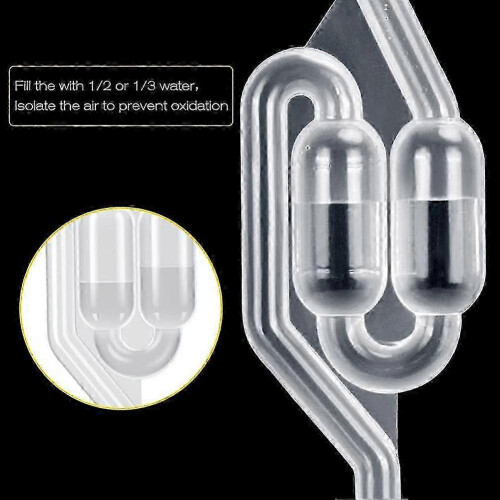 Fermentation Airlock Kit - 12 Plastic Airlocks and 6 Rings for Winemaking and Brewing 2
