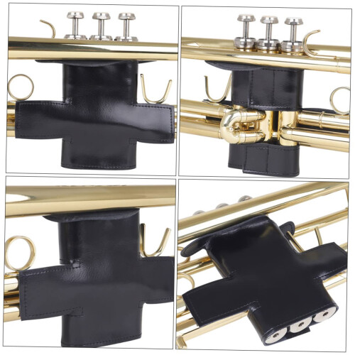 Trumpet Leather Guard PU Leather Cornet Protector Wrap Anti‑Scratch Soft Grip Easy Installation Gift‑Ready 1