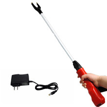 Electric Cattle Prod 65CM Waterproof Rechargeable Livestock Prod Stick with NonSlip Grip Red