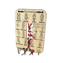 Learn Knot Training Board Kit with 16 Popular Knots and 3 Paracord Pieces