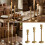 Classical Gold Coating Cast Iron Tall Candle Stand Taper- 8931 3
