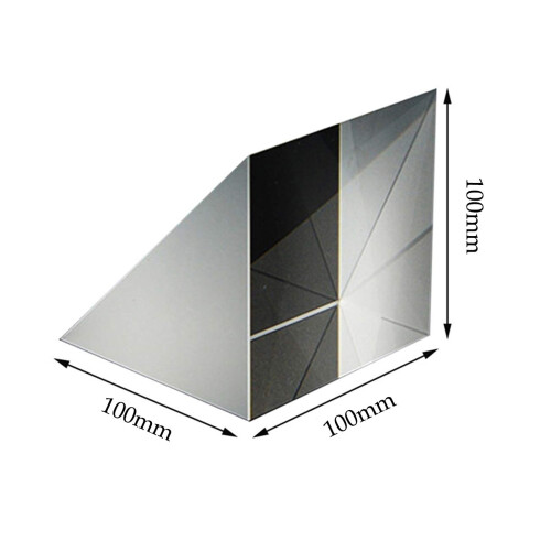 100mm Optical Glass Triangular Prism for Photography, Rainbow Light Spectrum and Physics Teaching 1