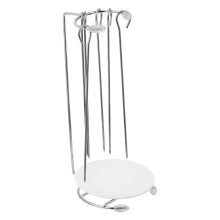 Adjustable Stainless Steel BBQ Skewer Rack for Grill, Hanging Kabob Holder for Even Heat Outdoor Cooking