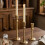 Classical Gold Coating Cast Iron Tall Candle Stand Taper- 8931 7