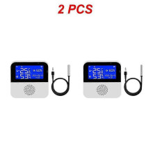 (Style A 2pcs) 1/2/4PCS Tuya WiFi Temperature Humidity Sensor With External Probe LCD Screen Remote Monitor Indoor Thermometer Hygrometer Smart