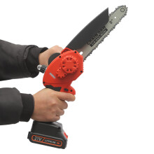 Mini Chainsaw 8 Inch Cordless Electric Chainsaw with 2 Batteries for Tree Trimming and Wood Cutting