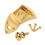 8 String Mandolin Tailpiece Shiny Gold Finish with Screws Quick String Change Removable Cover 4