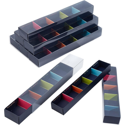 Sort kraftboks til macarons 280x52x33mm (10 stk.)