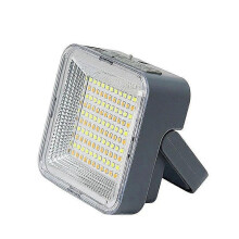 (Grey) Mini Solar Rechargeable Multifunctional Searchlight, Outdoor Portable LED