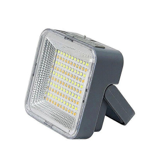 (Grey) Mini Solar Rechargeable Multifunctional Searchlight, Outdoor Portable LED