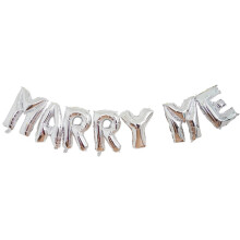 MARRY ME -hääkoristelusetti, hopea, 1 setti