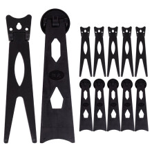 Fotoramme bagstativ sort plastik 12 stk.