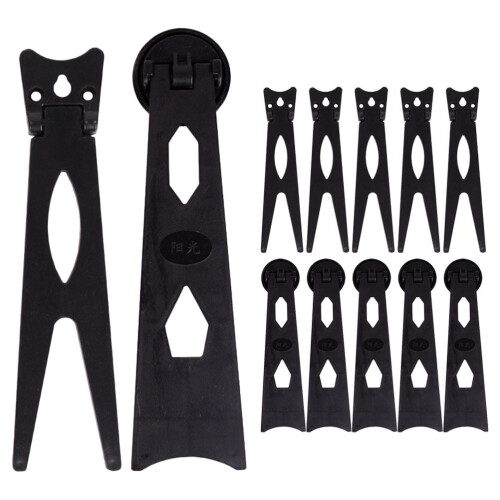 Fotoramme bagstativ sort plastik 12 stk.