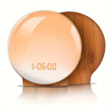 Sunrise Alarm Clock with Sleep Timer, Digital Oval Design