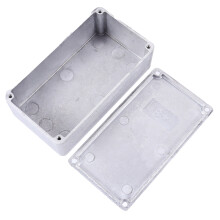 Obudowa Stomp Box z aluminium, srebrna, 1 szt.