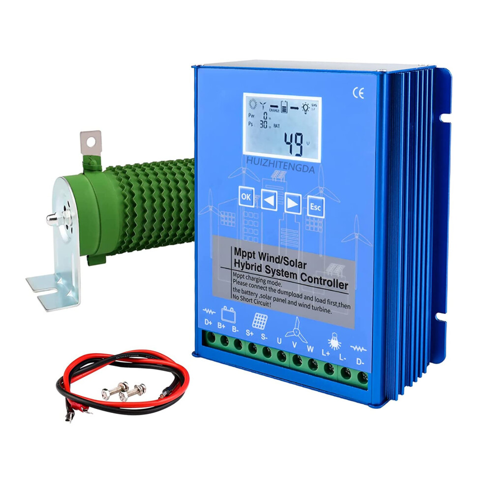 Wind Solar Hybrid Charge Controller Mppt Boost 2000W With Dump Load For Wind And Solar 12V 24V 48V 9330225652427