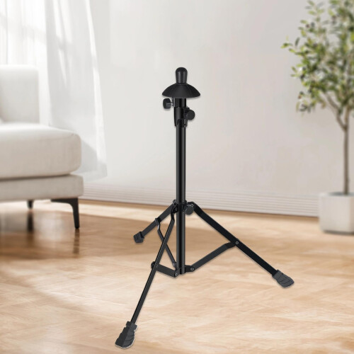 Adjustable Height Trombone Stand with Stable Triangular Base and Foldable Design for Stage and Studio 1