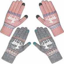 Pairs Women Winter Touchscreen Gloves Warm Knitted Thermal Gloves Thicken Plush