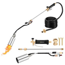 Propane Weed Torch 1,800,000 BTU Output Burner with Self Igniter, 10FT Hose and Flame Control, WB0101