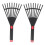 2Pcs Durable Plastic Garden Hand Rake for Leaves and Soil Loosening, Compact MultiPurpose Tool 1