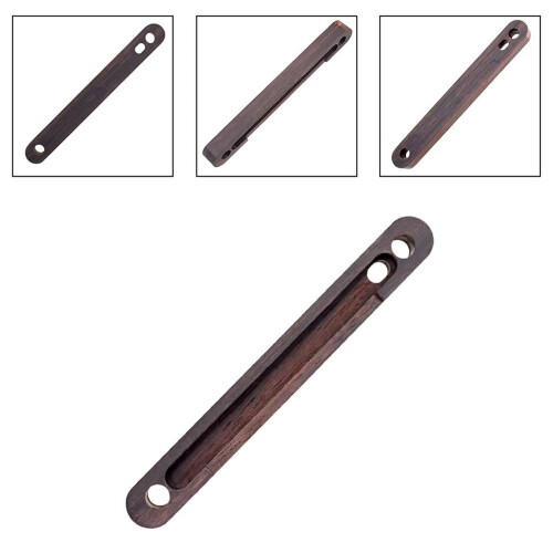 Brown Adjustable Bass Guitar Bridge Replacement with Adjustable Saddle Control and Easy Intonation Setup 1