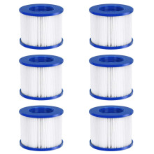 Hot Tub Filter 6 Pack with Easy Clean Design for Pool and Spa, Durable Reusable Water Filtration