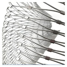 304 Stainless Steel Wire Rope Mesh 1x8m, Flexible Safety Net for Balcony Stair Protection and Plant Climbing