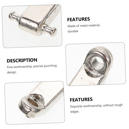2pcs Silver Roller String Trees Adjustable Guitar String Retainer for Electric Guitar, Improved Tuning Stability 1