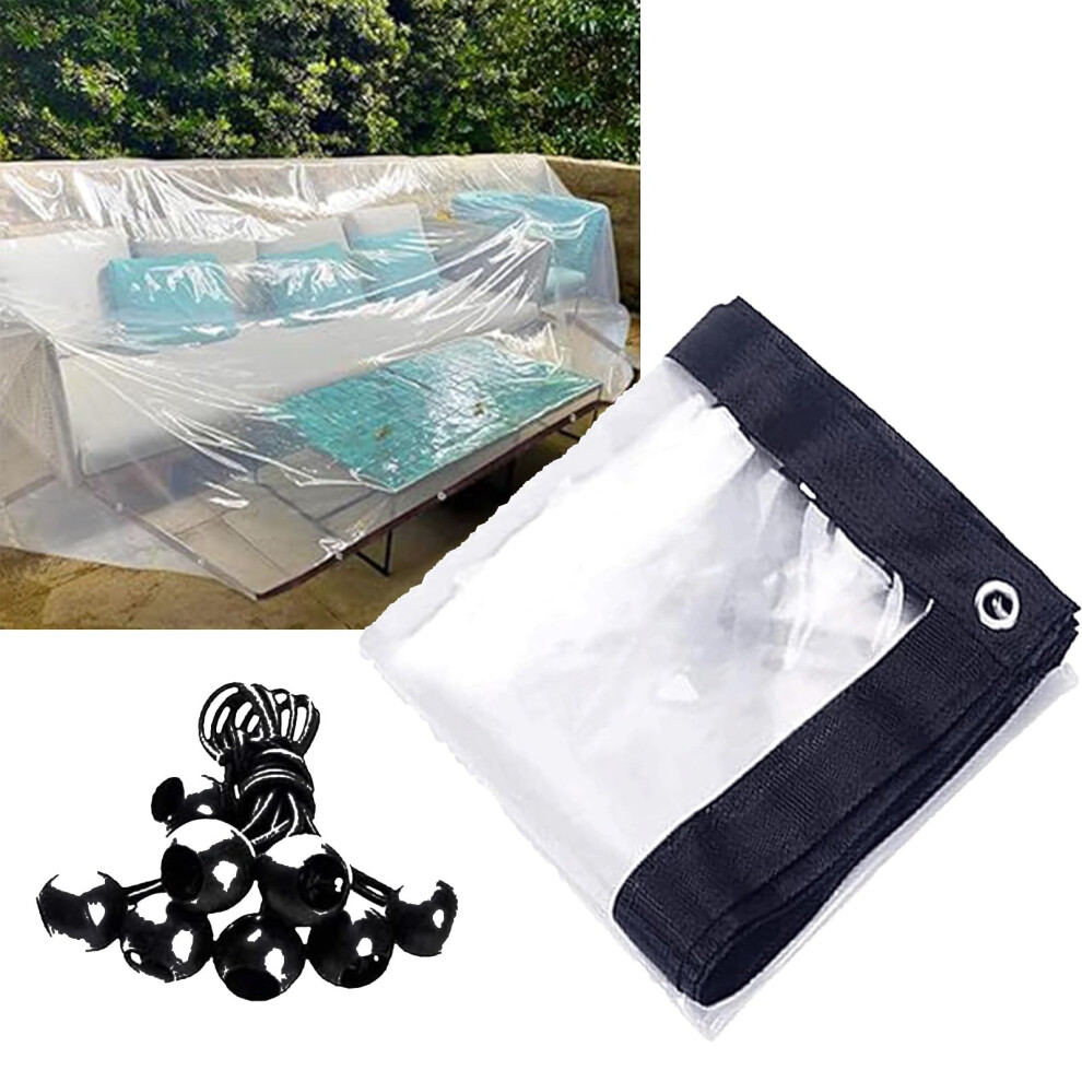 14X20 Ft Clear Tarp Waterproof Heavy Duty With Reinforced Edges And Rustresistant Grommets For Patio Garden 9310869704621