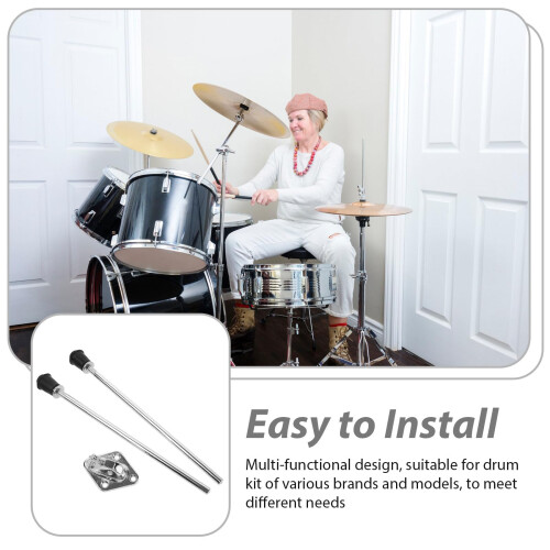 Metal Drum Stand with Legs, Durable Foldable Percussion Instrument Bracket for Stable Performance 2