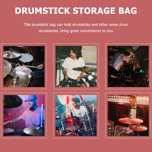 Drum Stick Bag for Drummers Compact Drumstick Holder with Durable Fabric and Easy Access Design 1