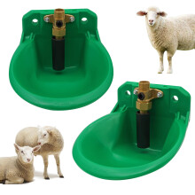 2pcs Automatic Waterer Bowl Sheep Goats Drinking Bowl Farm Feeding Water Bowl Dispenser
