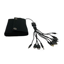 Portable Solar Panel Charger Kit with Smart Overcharge Protection for Camping and Outdoor Use