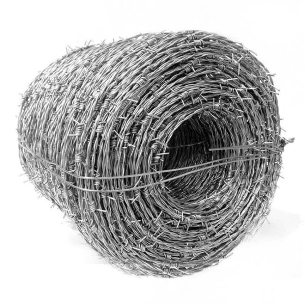Barbed Wire 1.8Mm Roll 500M Heavy Duty Metallic Garden Fence Wire For Yard And Farm Protection 9045646702346