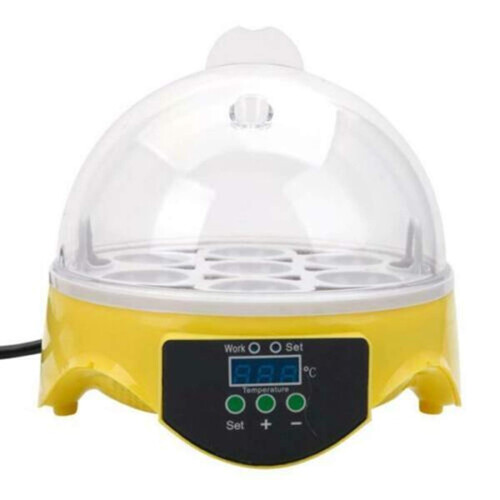 Mini Automatic Egg Incubator 7 Eggs with Precise Temperature Control and Automatic Egg Turning