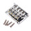Vintage Style Bass Guitar Bridge Silver 4 String Adjustable Saddle Height Enhanced Tone Durable Metal 2