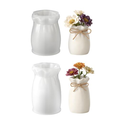 Gift Bag Shape Silicone Vase Molds Heat Resistant-S 1