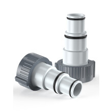 Pool Hose Adapter 1.5 to 1.25 Inch with Durable Locking Collar for Above Ground Pool, LeakProof Threaded Dual Pack
