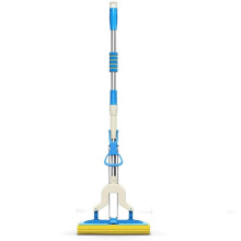 PVA Sponge Mop with Stainless Steel Handle, Fast Liquid Pickup, Wet and Dry Flat Floor Cleaning