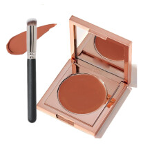 Under Eye Corrector with Brush, Orange Color Corrector for Dark Circles, Brightening Lightweight Formula