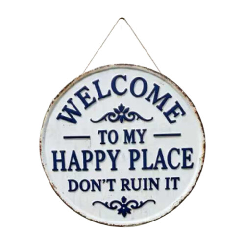 Welcome Hanging Sign Decorative Wall Plaque with Welcome-large 1