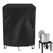 Outdoor Turkey Fryer Cover Waterproof Heavy Duty Protection for Crawfish Boiler and Seafood Boil Pot 13.5'x13'x27'