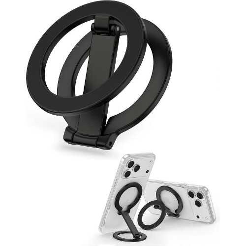 Magnetic Phone Grip for , Foldable 360Rotation Kickstand Mag Safe iPhone Stand,