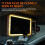 Car Sun Visor Vanity Mirror,Rechargeable Led 3 Light Modes,Dimmable Touch Screen,Side with 5 Magnification Mirror Image 3