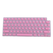Soft Silicone Keyboard Cover for MacBook Pro 14 16 Air 13 15 20212024, Pink Protector with Raised Keys, LongNail Friendly